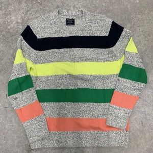 Mens Abercrombie & Fitch Colors Striped Sweater